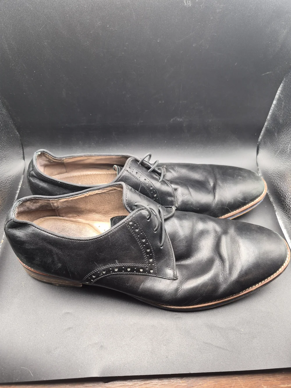 Johnson And Murphy Classic Men's Black Leather Dress Shoes